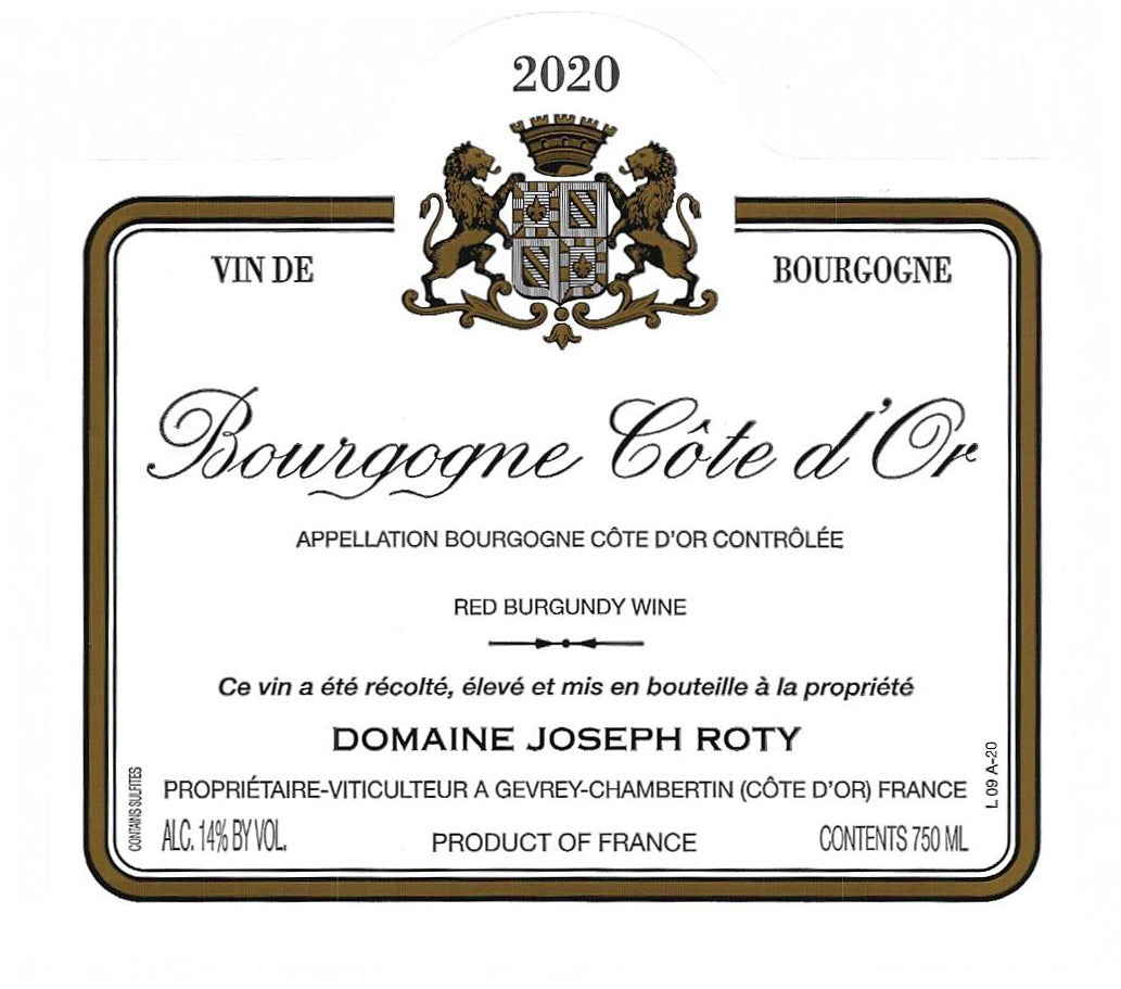Domaine Joseph Roty Bourgogne Pinot Noir Cuvee Pressonnier 2020