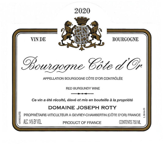 Domaine Joseph Roty Bourgogne Pinot Noir Cuvee Pressonnier 2020