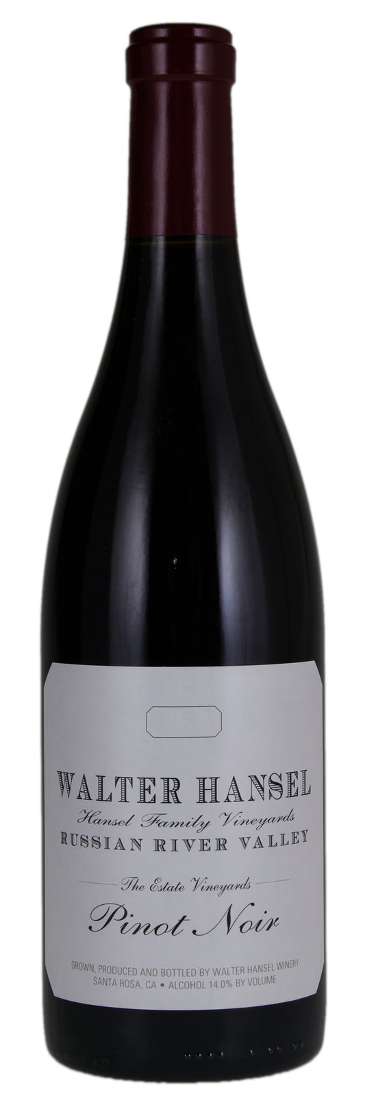 Walter Hansel Estate Vineyard Pinot Noir 2022  Front Bottle Shot