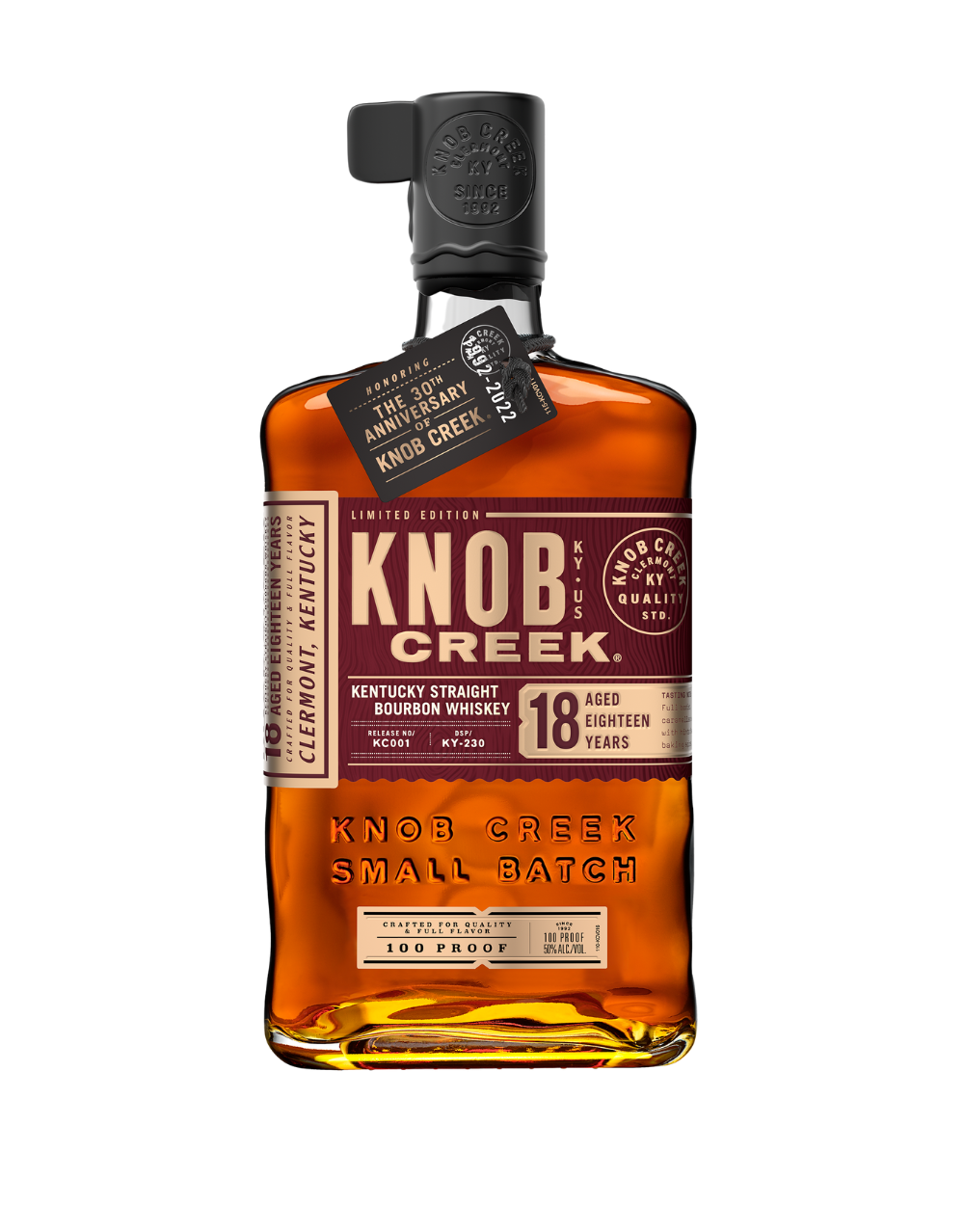 KNOB CREEK 18 YEAR OLD BOURBON WHISKEY 750 ML