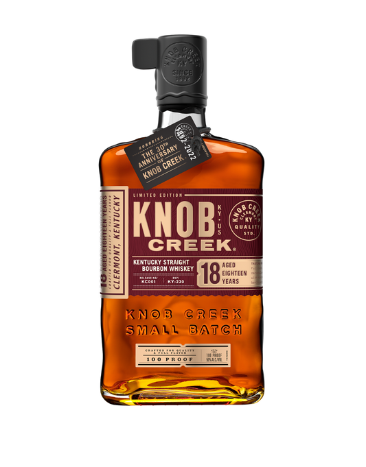 KNOB CREEK 18 YEAR OLD BOURBON WHISKEY 750 ML