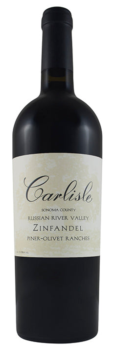 Carlisle Piner-Olivet Ranches Zinfandel 2022  Front Bottle Shot