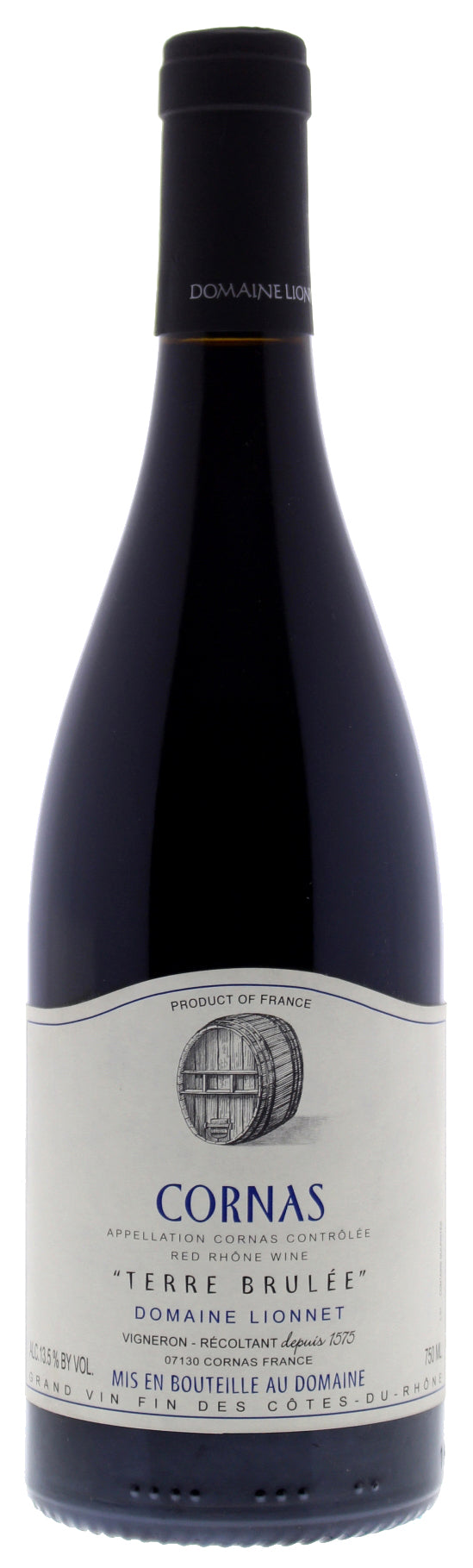 Domaine Lionnet Cornas Terre Brulee 2021  Front Bottle Shot