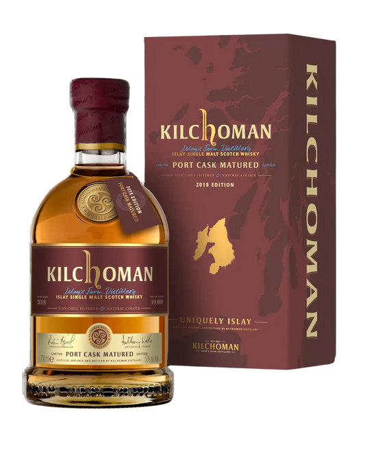 KILCHOMAN PORT CASK MATURED ISLAY SINGLE MALT SCOTCH WHISKY 750 ML