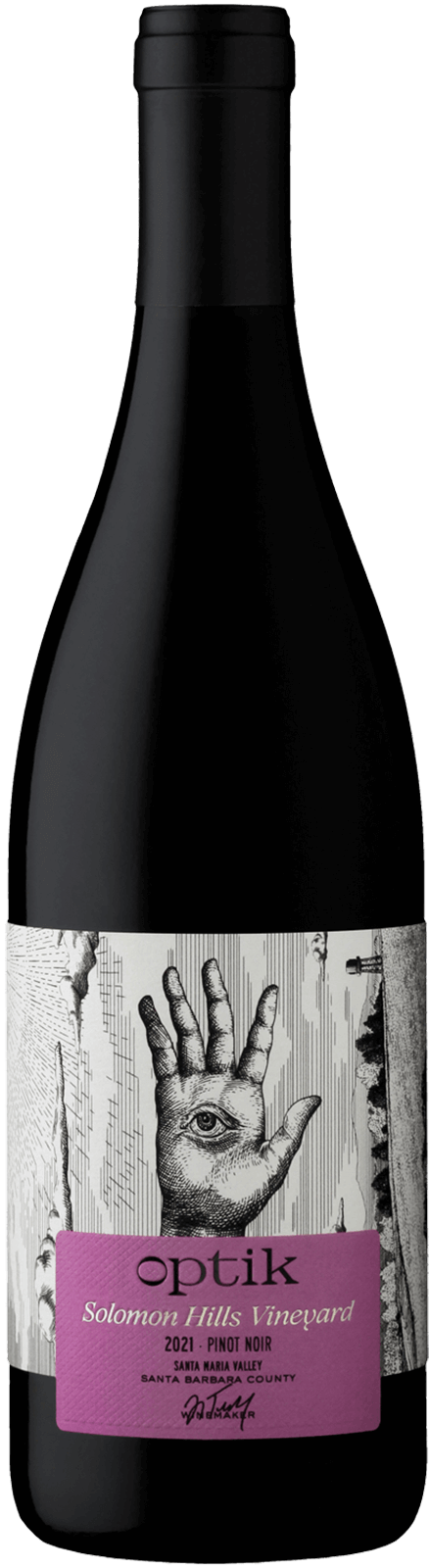 Optik Solomon Hills Pinot Noir 2021  Front Bottle Shot