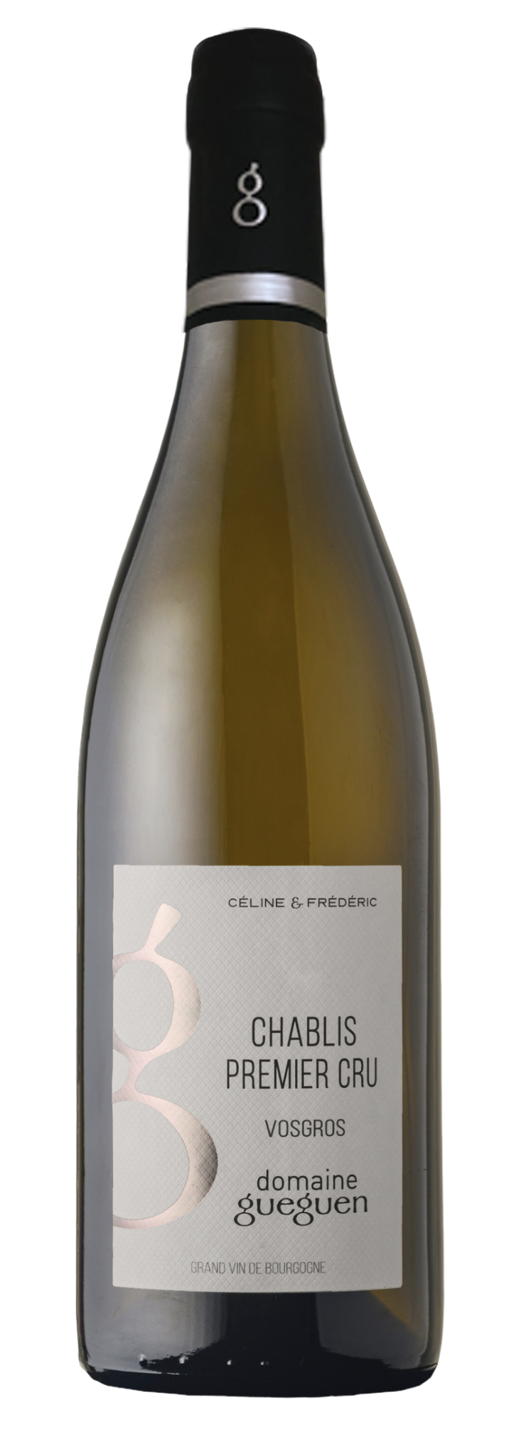 Domaine Frederic & Celine Gueguen Chablis Vosgros Premier Cru 2020  Front Bottle Shot