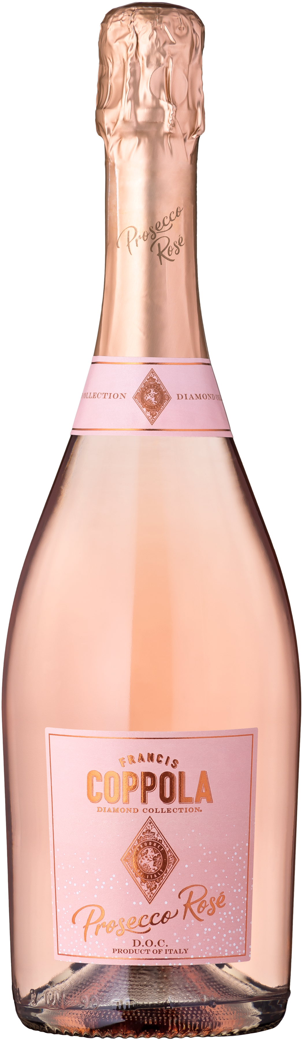 Francis Ford Coppola Diamond Collection Prosecco Rose 2022  Front Bottle Shot