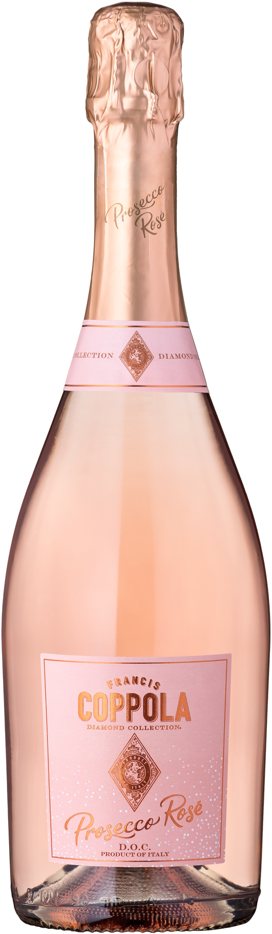 Francis Ford Coppola Diamond Collection Prosecco Rose 2022  Front Bottle Shot
