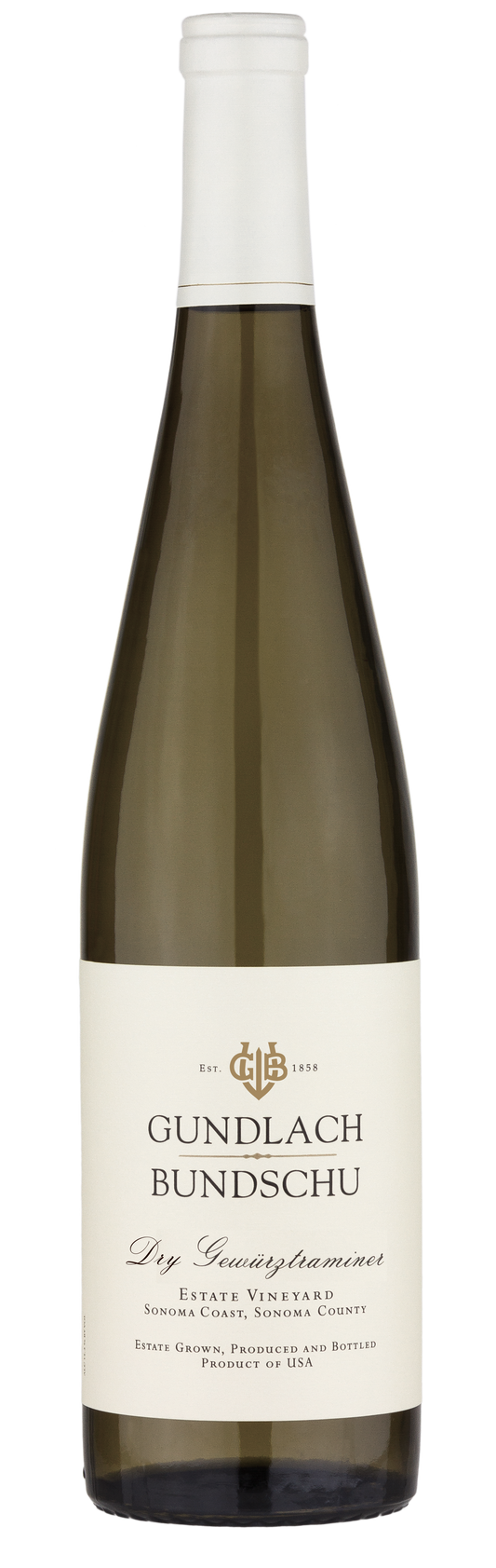 Gundlach Bundschu Estate Vineyard Dry Gewurztraminer 2023  Front Bottle Shot