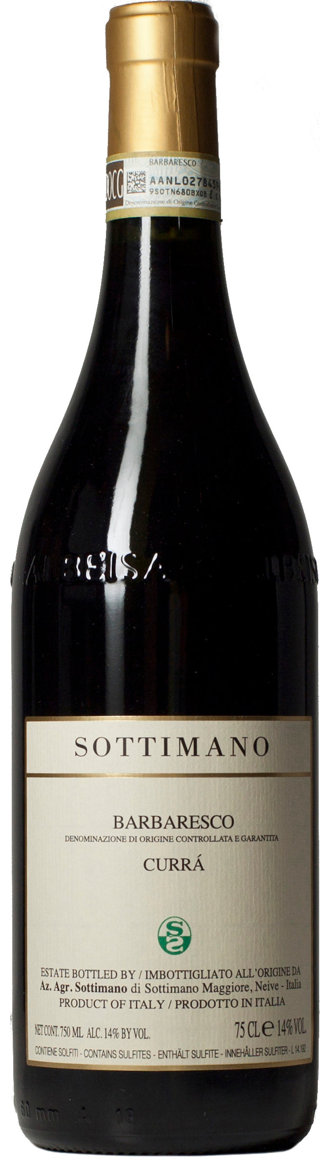 Sottimano Barbaresco Curra 2020  Front Bottle Shot