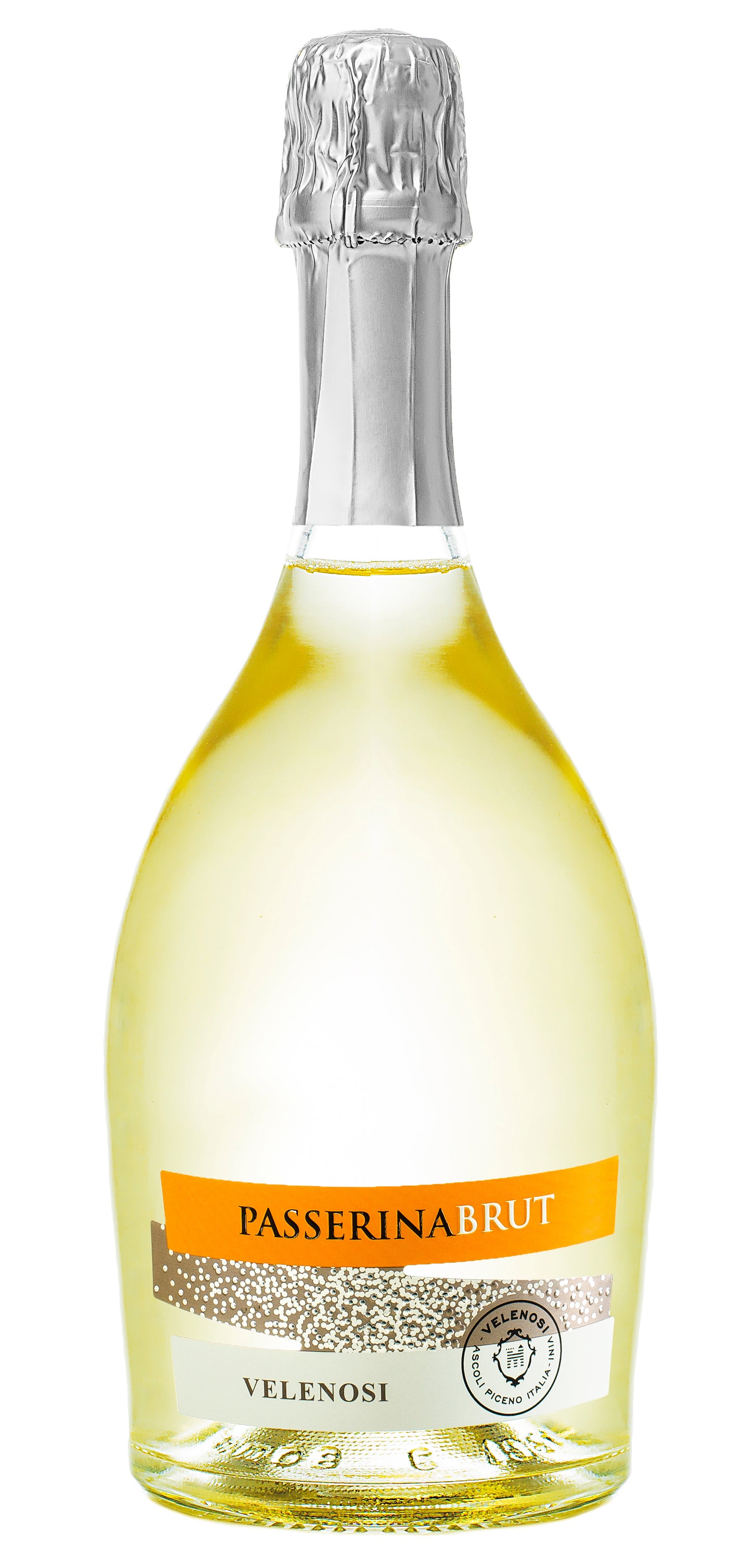 Velenosi Passerina Brut  Front Bottle Shot