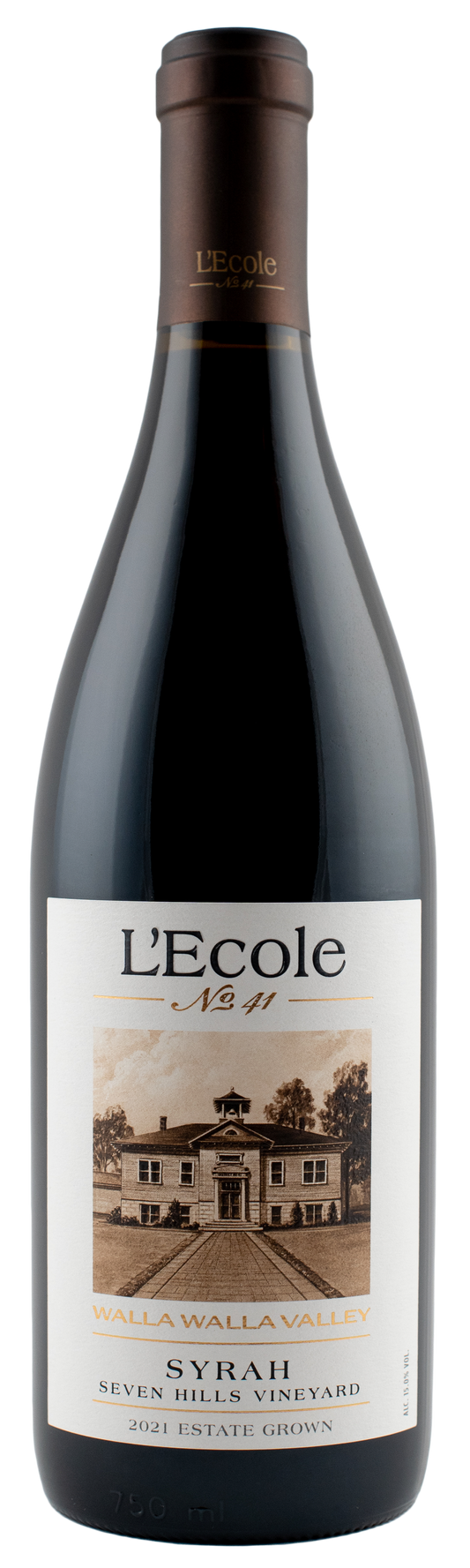 L'Ecole 41 Seven Hills Vineyard Estate Syrah 2021  Front Bottle Shot