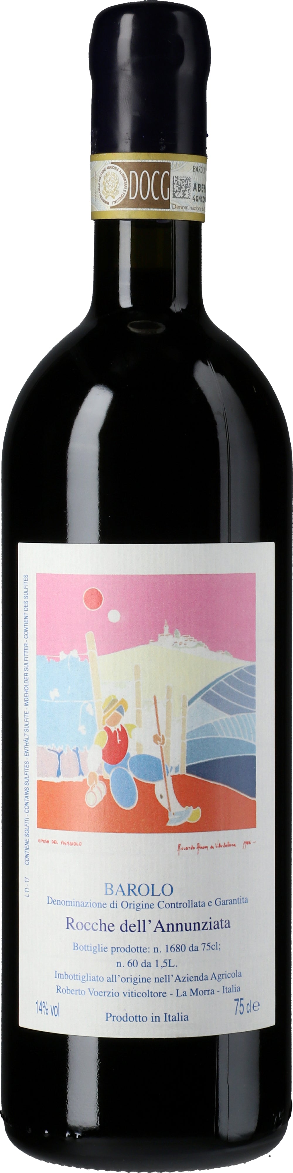 Roberto Voerzio Barolo Rocche dell'Annunziata 2017  Front Bottle Shot