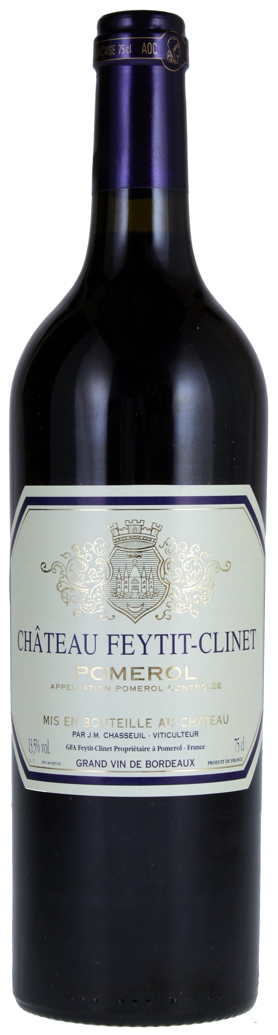 Chateau Feytit-Clinet  2018  Front Bottle Shot