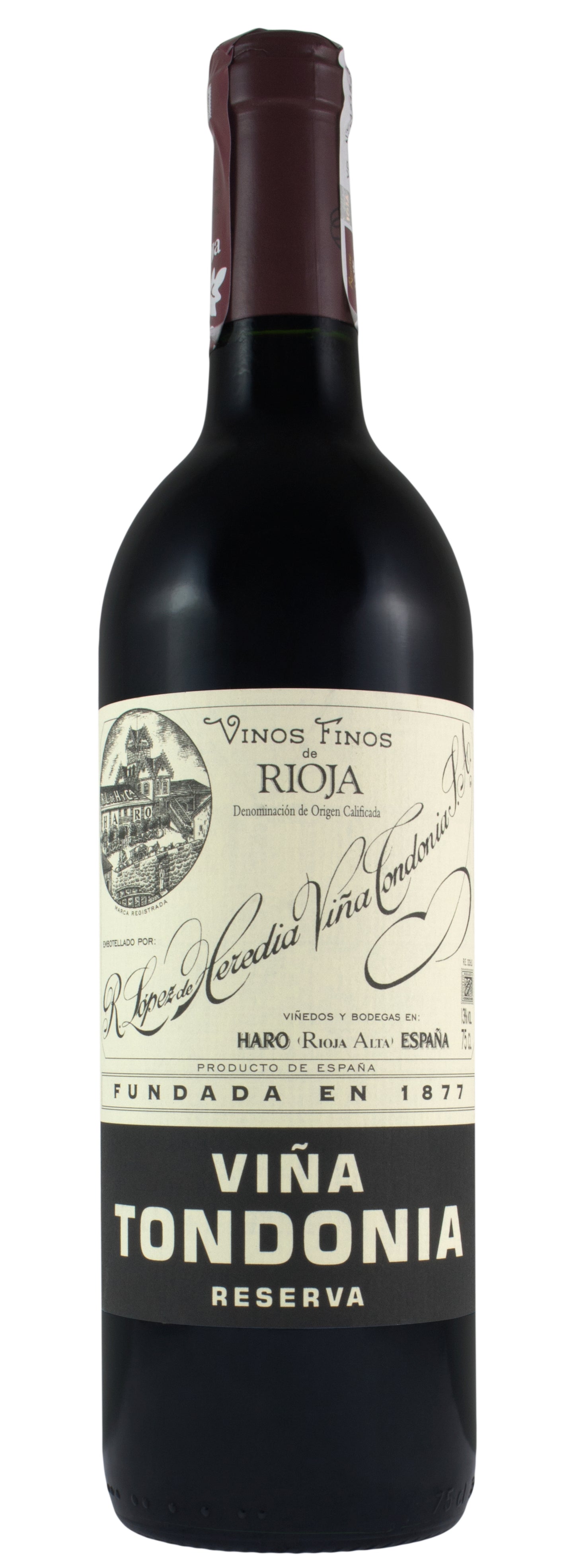 R. Lopez de Heredia Rioja Vina Tondonia Reserva 2012  Front Bottle Shot