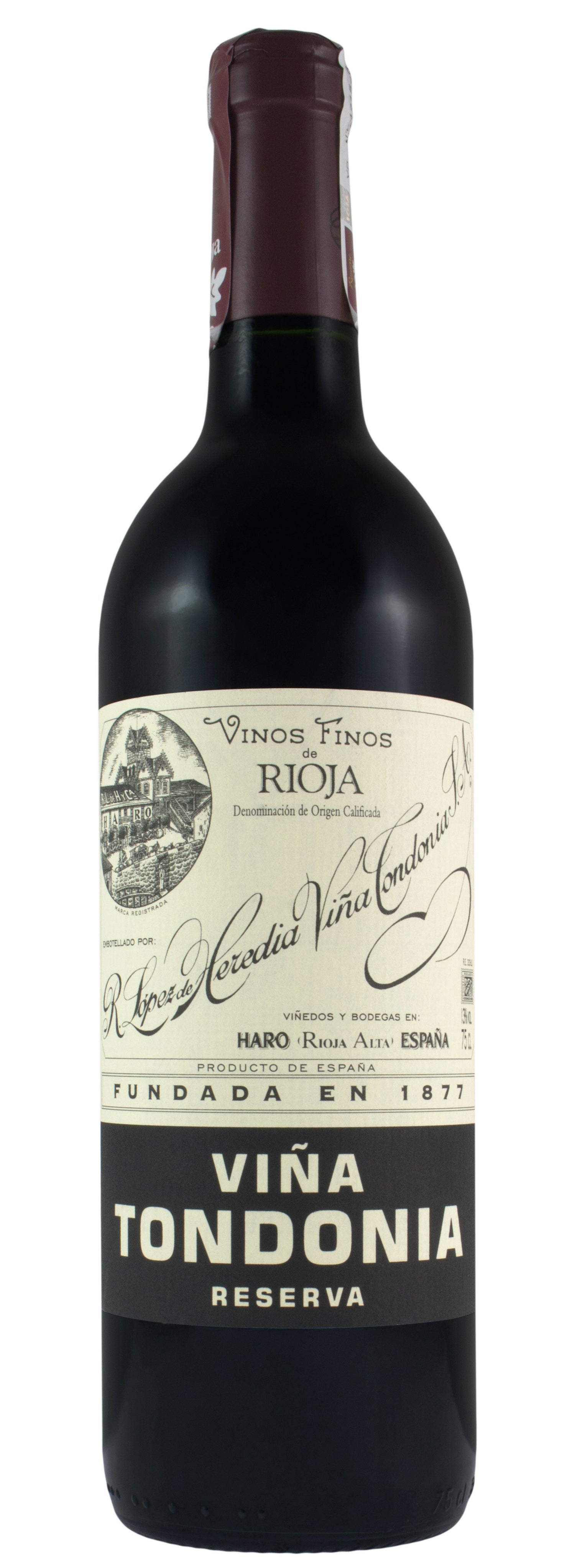 R. Lopez de Heredia Rioja Vina Tondonia Reserva 2012  Front Bottle Shot