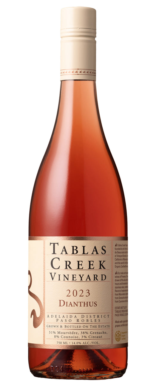 Tablas Creek Dianthus Rose 2023  Front Bottle Shot