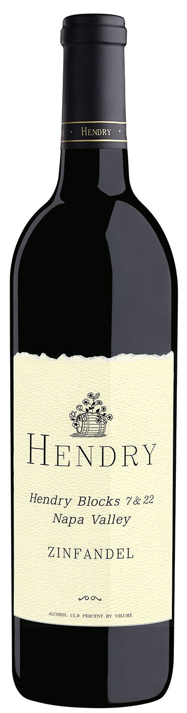 Hendry Block 7 and 22 Zinfandel 2021  Front Bottle Shot