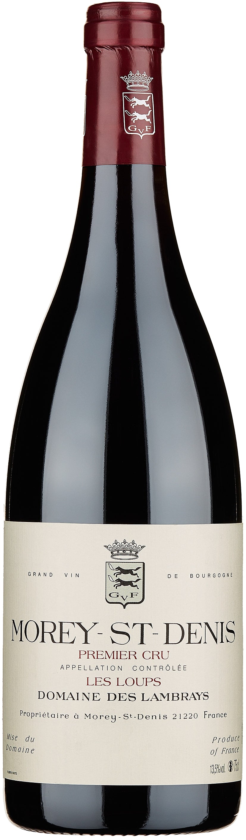 Domaine des Lambrays Morey-St-Denis Cuvee Les Loups Premier Cru 2021  Front Bottle Shot