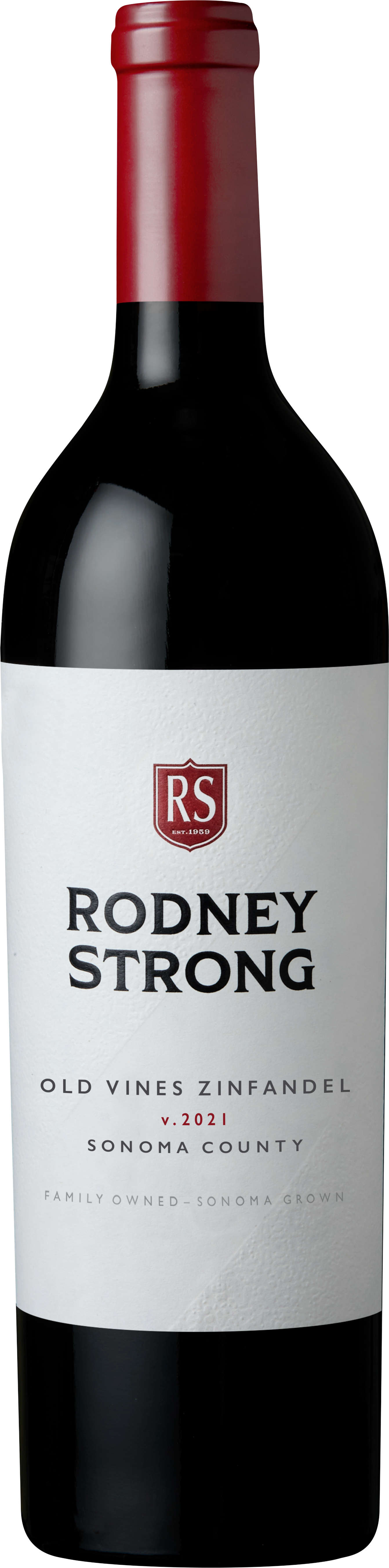 Rodney Strong Old Vines Zinfandel 2021  Front Bottle Shot