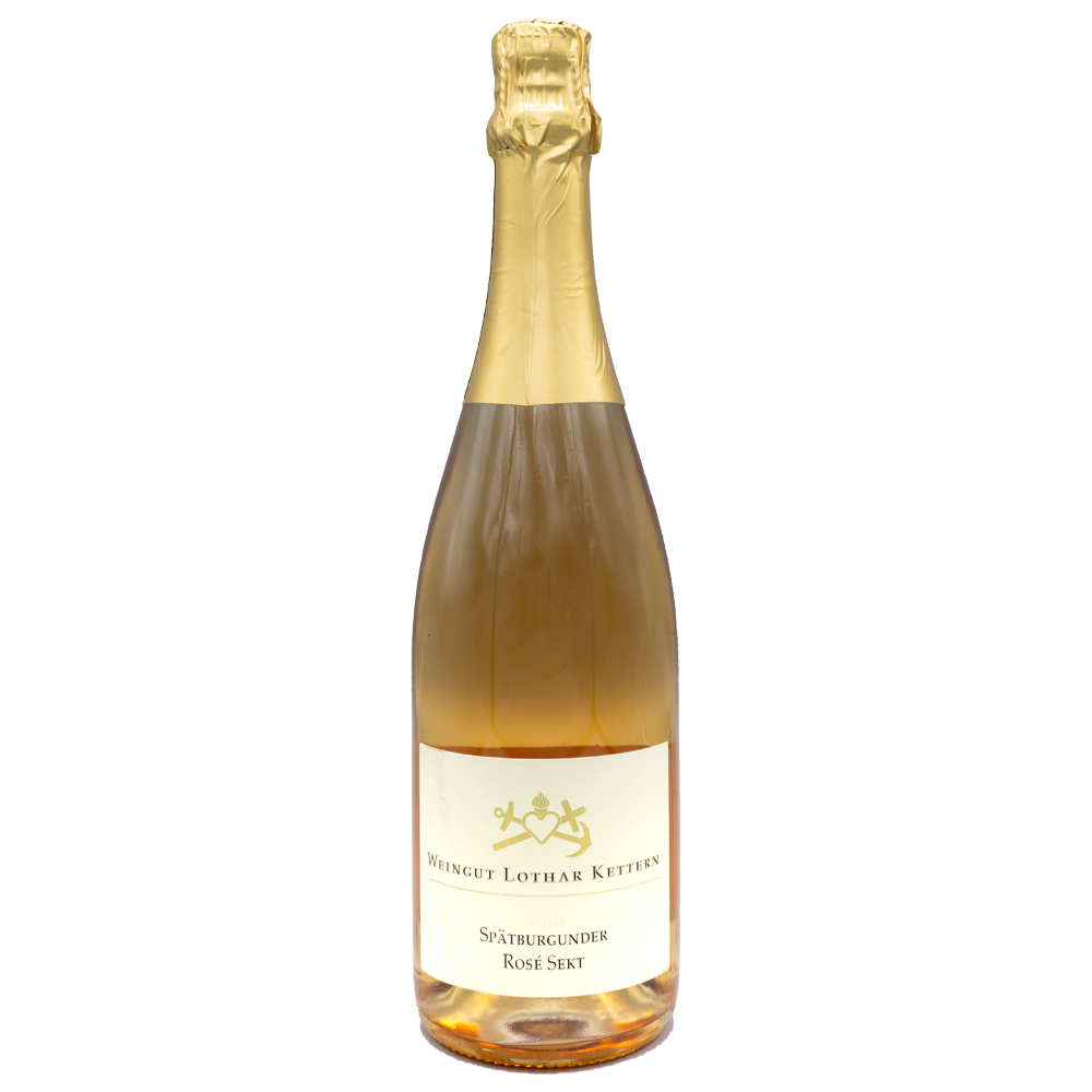 Lothar Kettern Spaetburgunder Rose Sekt  Front Bottle Shot