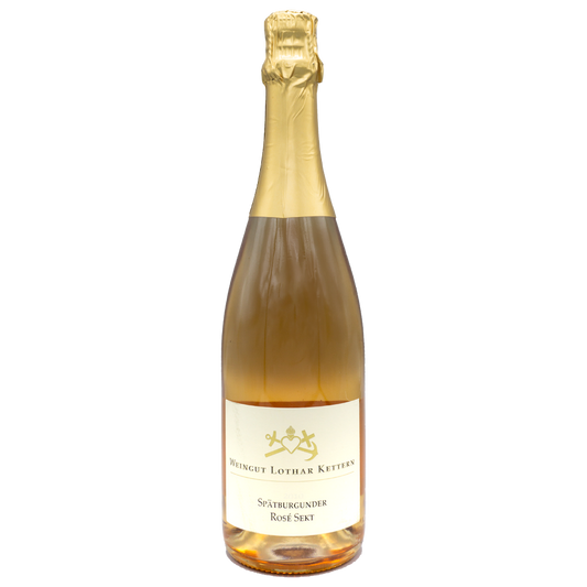 Lothar Kettern Spaetburgunder Rose Sekt  Front Bottle Shot