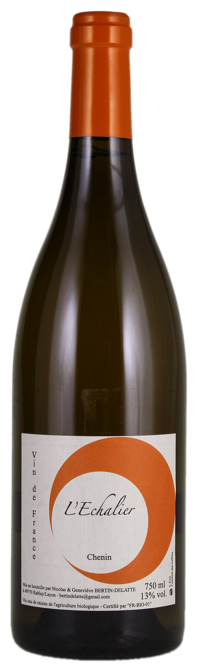 Bertin Delatte L'Echalier Chenin Blanc 2021  Front Bottle Shot