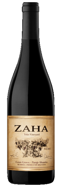 ZaHa Malbec 2020  Front Bottle Shot