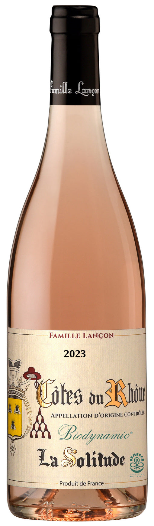 Domaine de la Solitude Cotes du Rhone Rose 2023  Front Bottle Shot