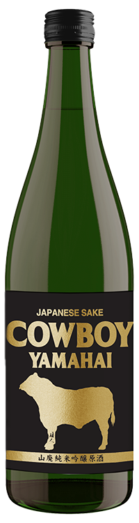 Shiokawa Cowboy Yamahai Junmai Ginjo Sake (720ML)  Front Bottle Shot