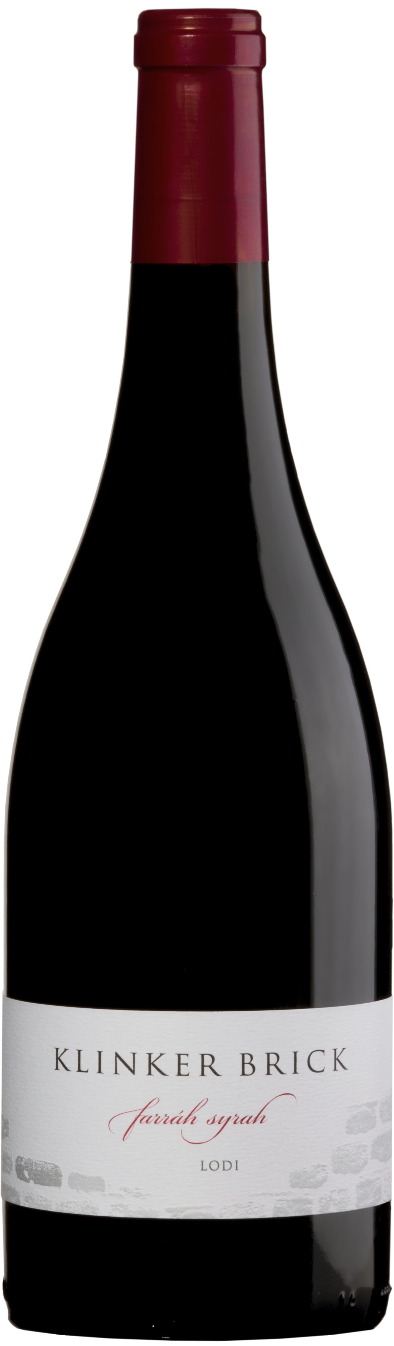 Klinker Brick Lodi Farrah Syrah 2022  Front Bottle Shot