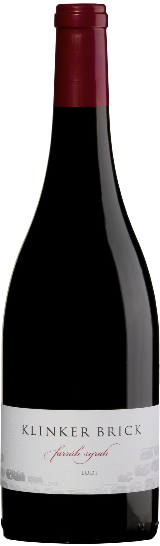 Klinker Brick Lodi Farrah Syrah 2022  Front Bottle Shot