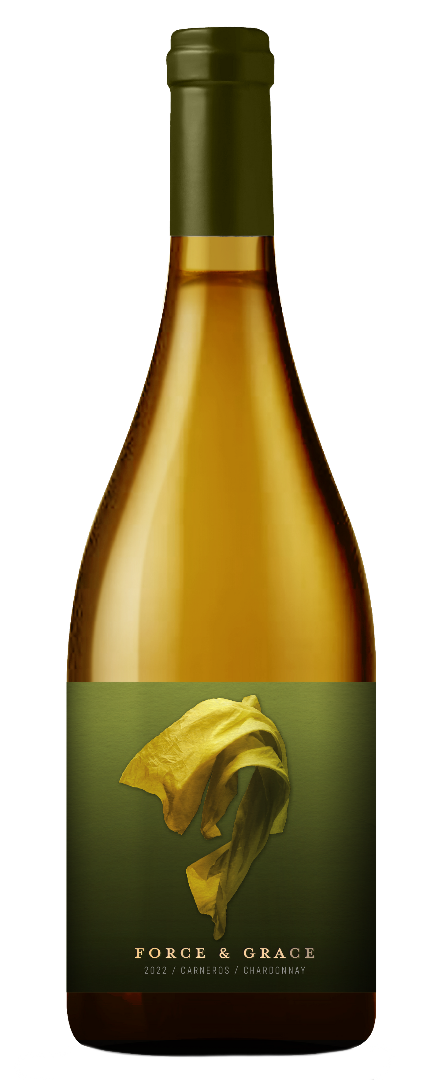 Force & Grace Chardonnay 2022  Front Bottle Shot