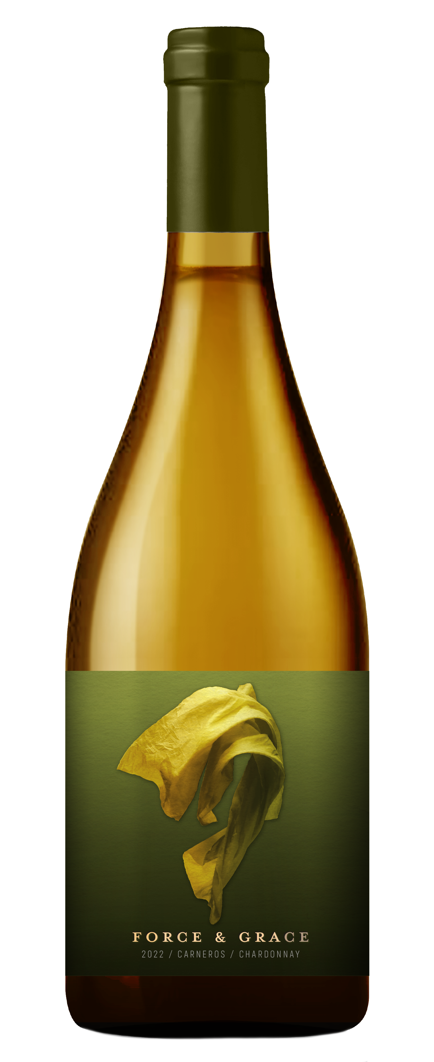 Force & Grace Chardonnay 2022  Front Bottle Shot
