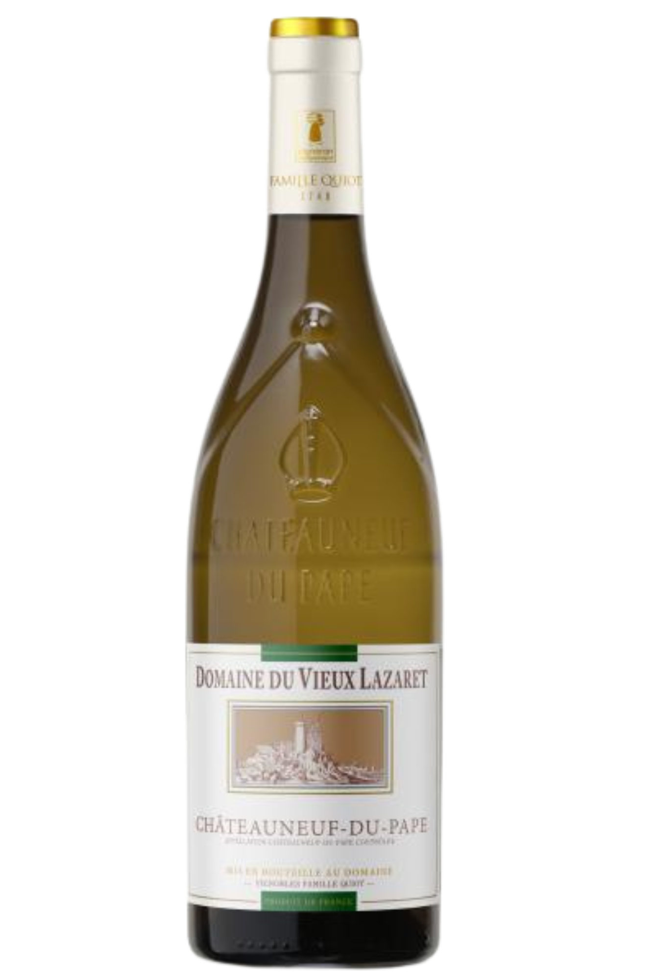 Domaine du Vieux Lazaret Chateauneuf-du-Pape Blanc 2023  Front Bottle Shot