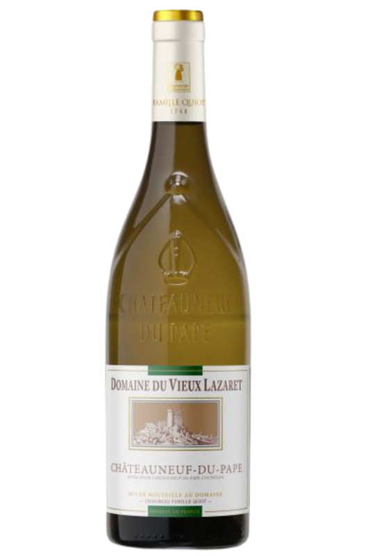 Domaine du Vieux Lazaret Chateauneuf-du-Pape Blanc 2023  Front Bottle Shot