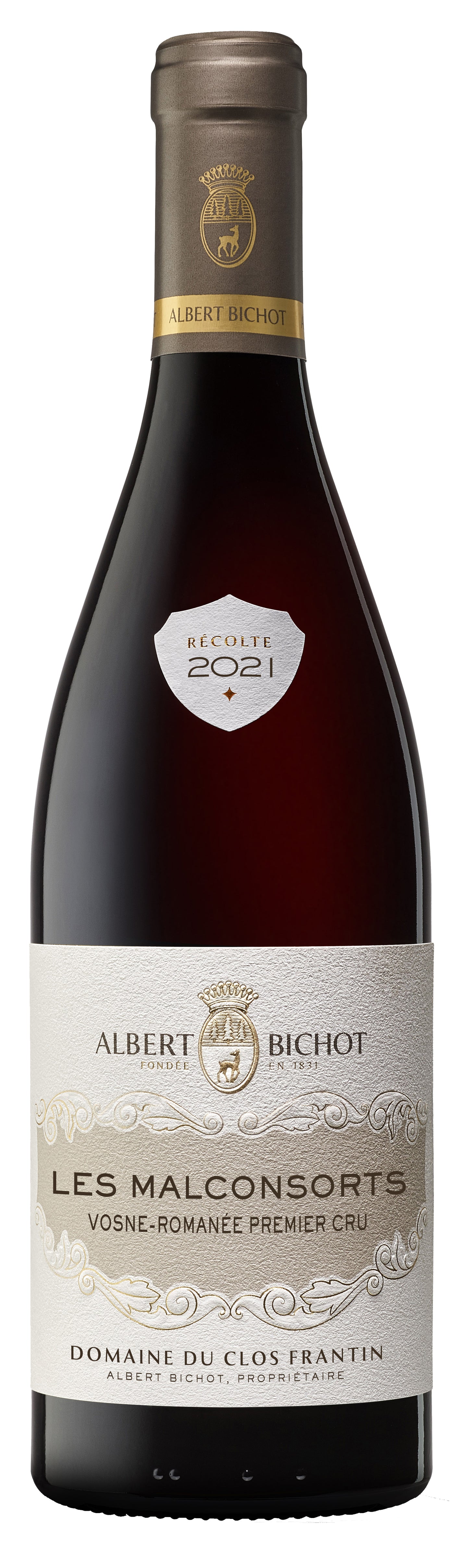 Albert Bichot Vosne-Romanee Les Malconsorts Premier Cru Domaine du Clos Frantin 2021  Front Bottle Shot