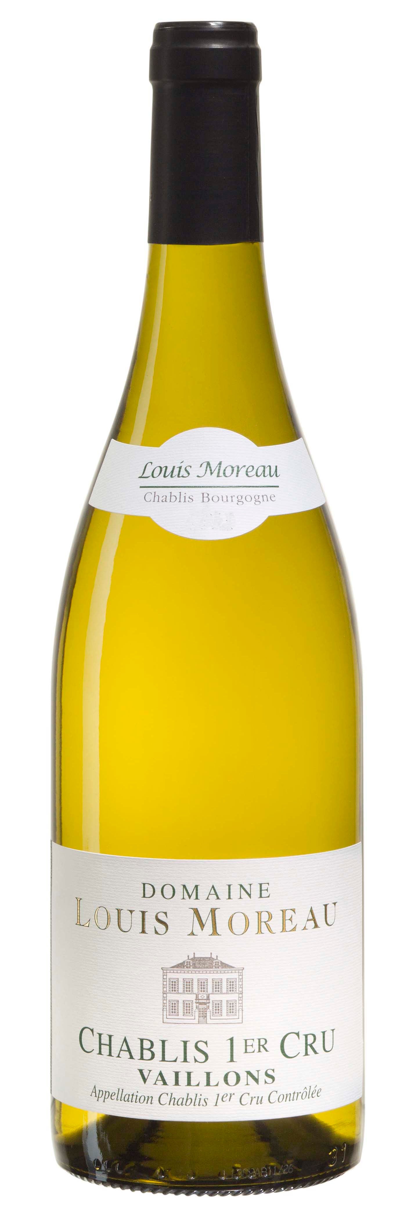 Domaine Louis Moreau Chablis Vaillons Premier Cru 2022  Front Bottle Shot