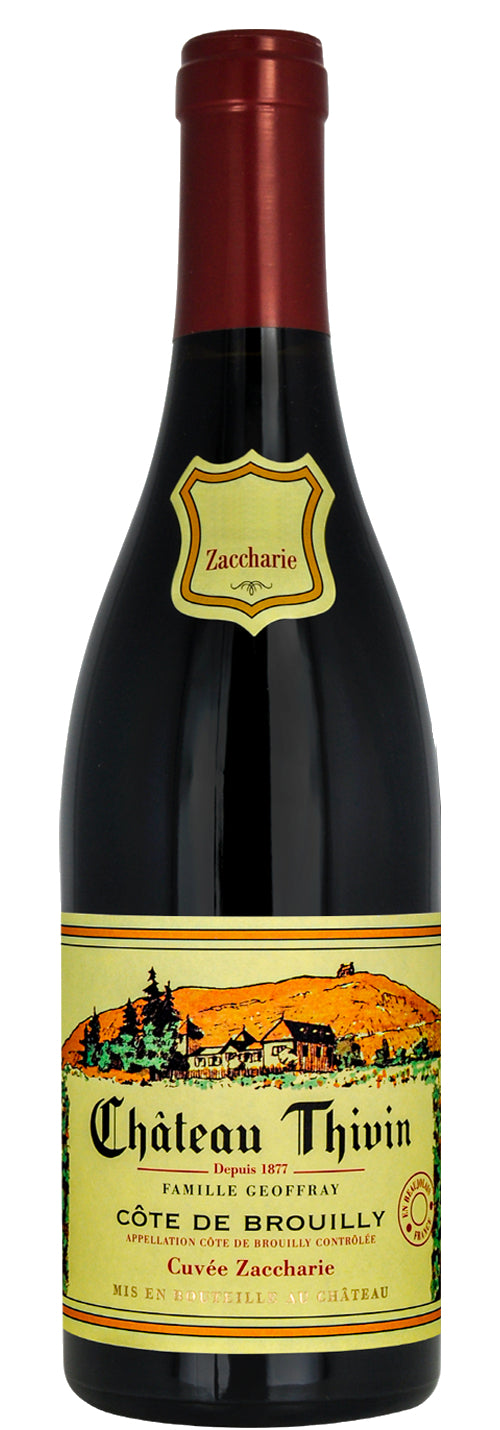 Chateau Thivin Cote de Brouilly Cuvee Zaccharie 2022  Front Bottle Shot