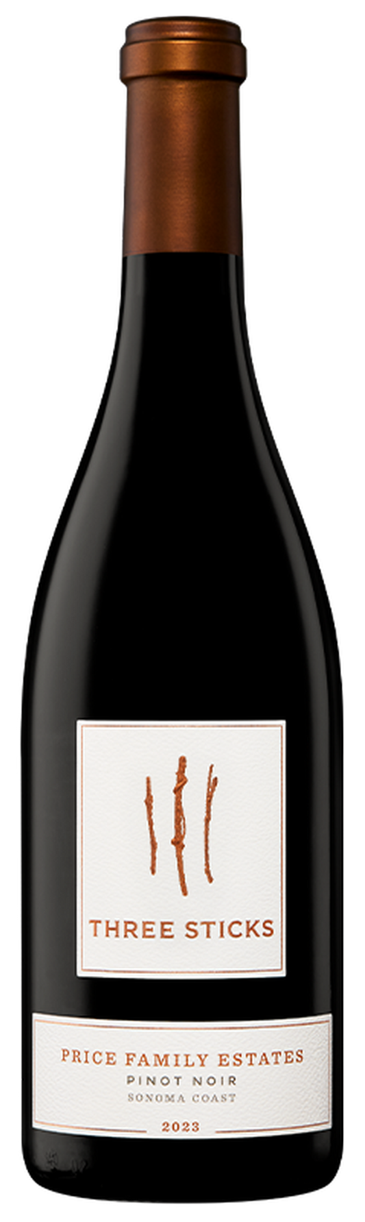 Three Sticks Price Family Estates Pinot Noir 2023  Front Bottle Shot