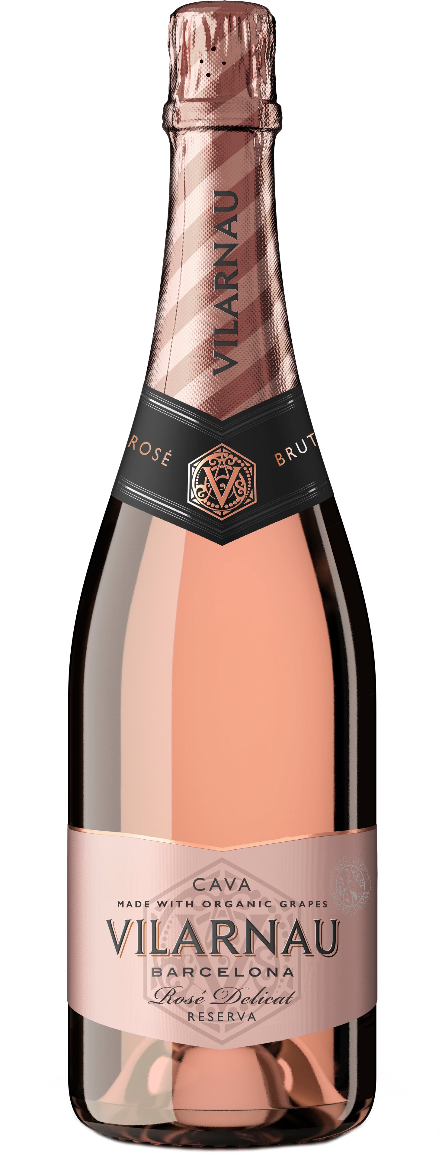 Vilarnau Brut Rose Cava  Front Bottle Shot