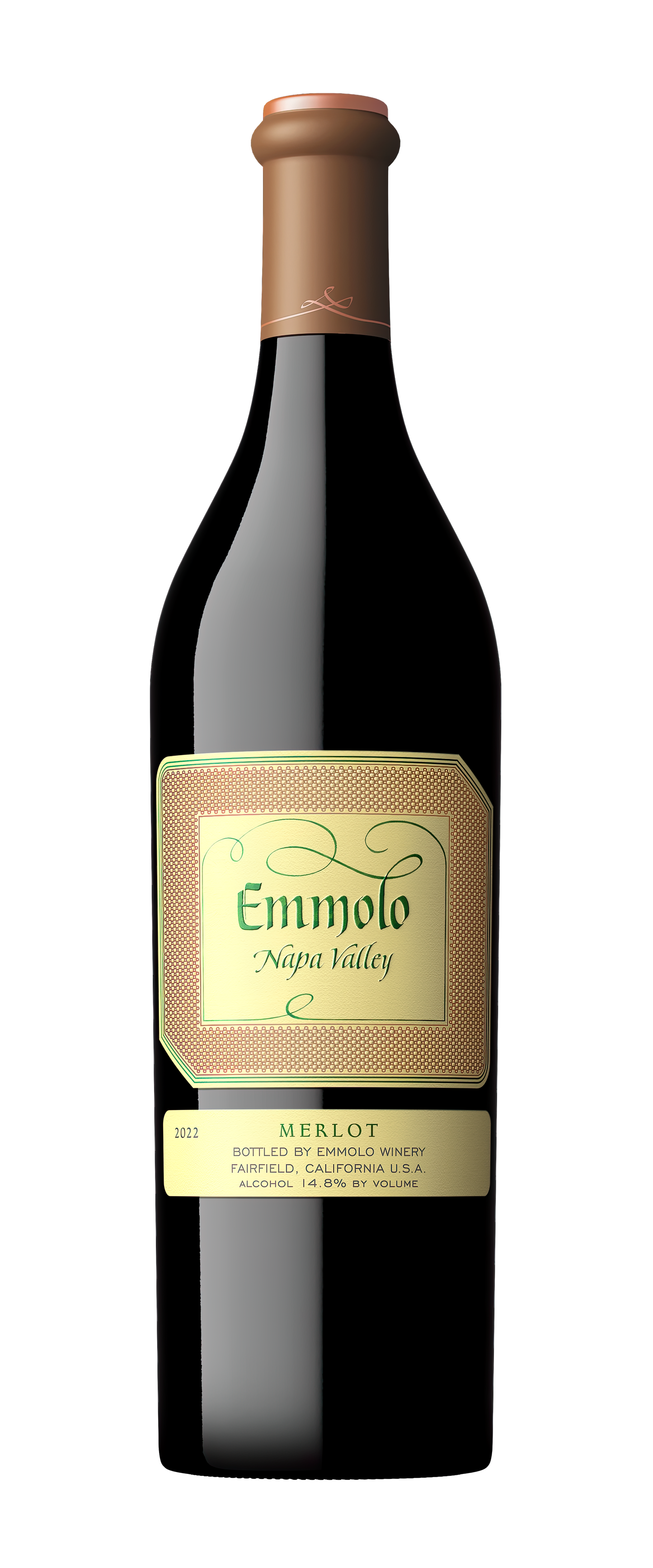 Emmolo Merlot 2022  Front Bottle Shot