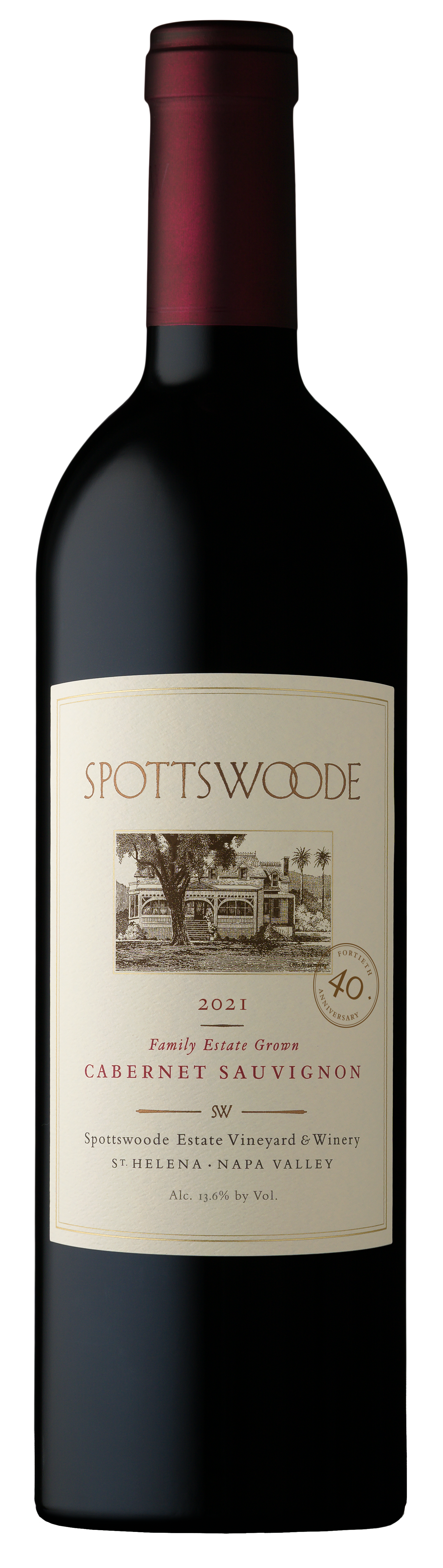 Spottswoode Cabernet Sauvignon 2021  Front Bottle Shot