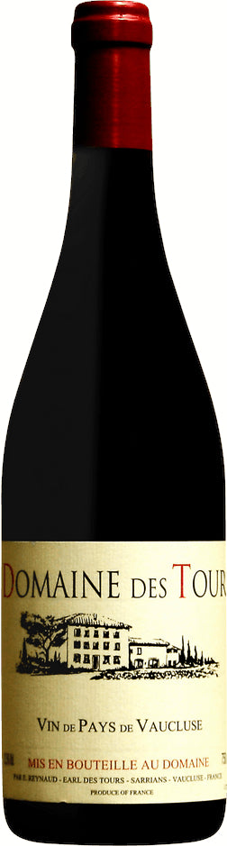 Domaine des Tours Vin de Pays du Vaucluse Rouge 2020  Front Bottle Shot