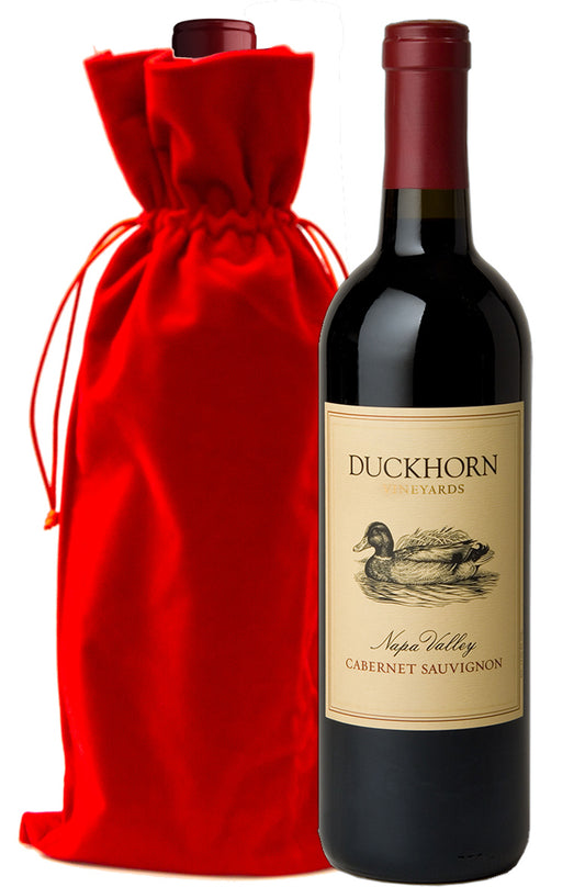 Duckhorn Napa Valley Cabernet with Red Velvet Gift Bag