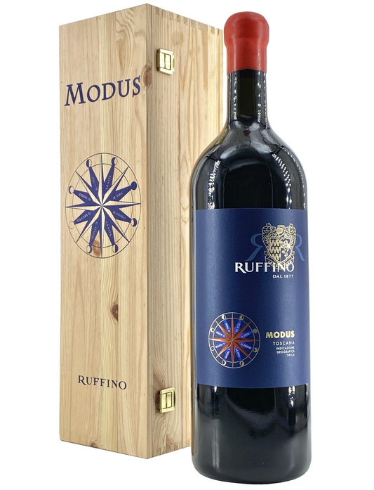 Ruffino Modus (3 Liter Bottle) with Wooden Gift Box 2019  Front Bottle Shot