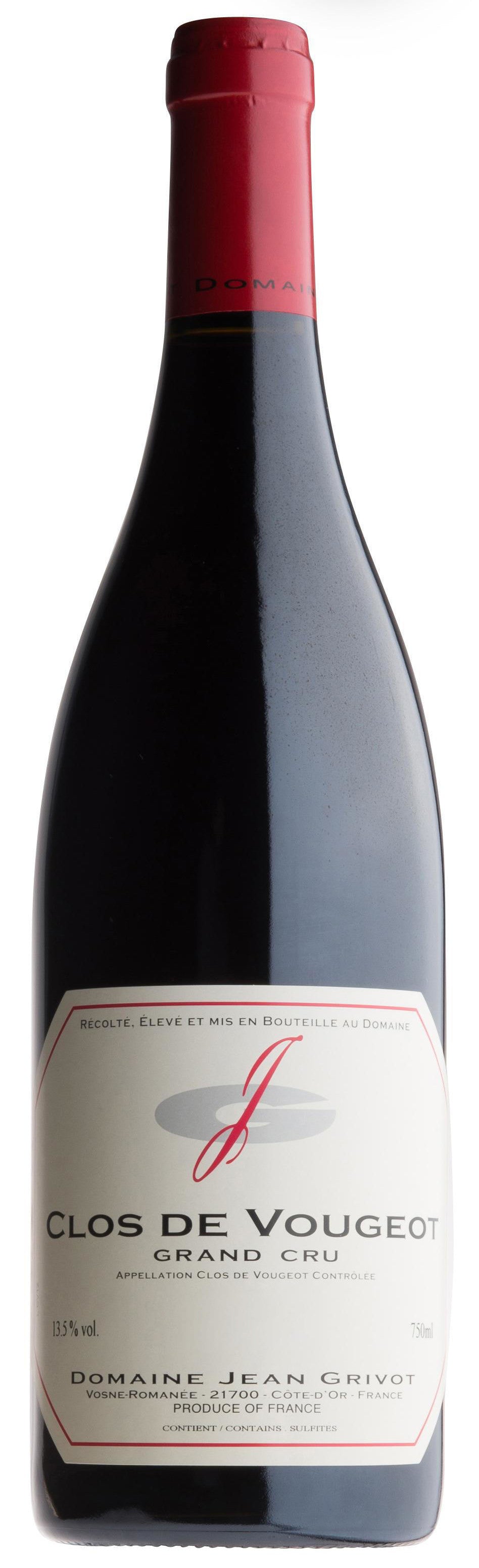 Domaine Jean Grivot Clos de Vougeot Grand Cru 2021  Front Bottle Shot