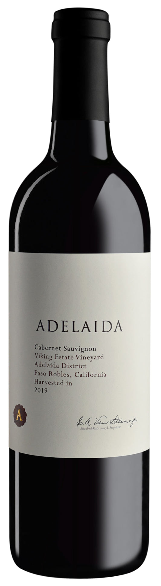 Adelaida Viking Estate Vineyard Signature Cabernet Sauvignon 2019  Front Bottle Shot