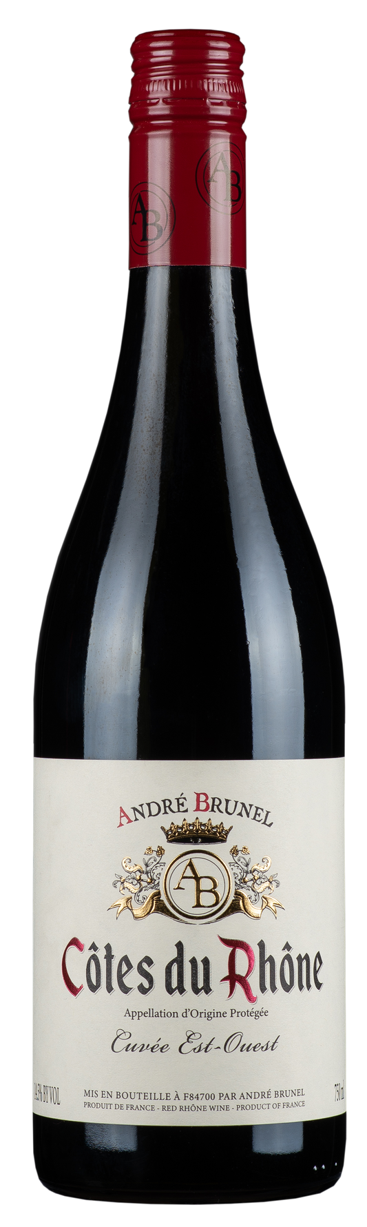 Andre Brunel Cotes du Rhone Cuvee Est-Ouest 2023  Front Bottle Shot