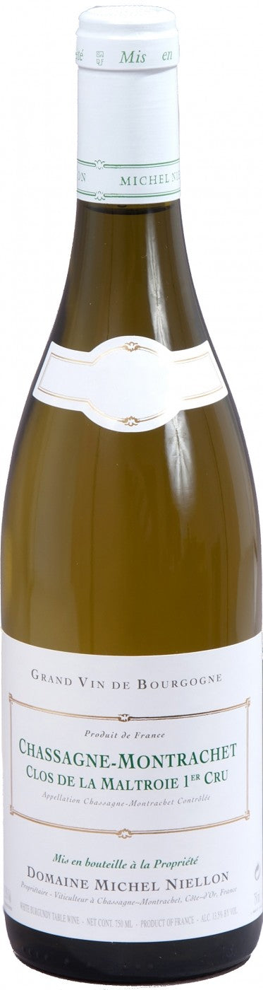 Domaine Michel Niellon Chassagne-Montrachet Premier Cru Clos de la Maltroie 2020  Front Bottle Shot